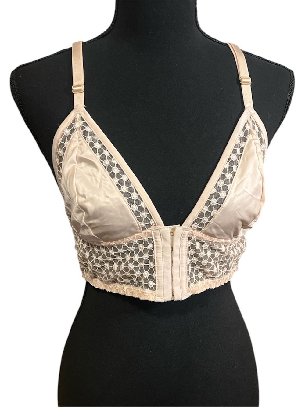 NWOT Victoria's Secret Lux Starburst longline triangle Bralette Size L
